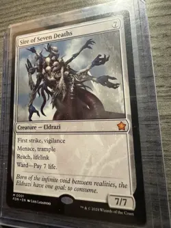 MTG - Sire of Seven Deaths, #0001, Foundations, Non-Foil, NM, Mythic Rare - Image 3