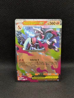 Mega Charizard X ex 029 PROMO BLACK STAR HOLO Mega Evolution Pokemon English - Image 1