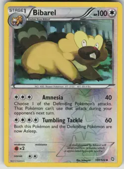 Pokemon TCG Bibarel Uncommon Reverse Holo Dragons Exalted 107/124 - Image 1
