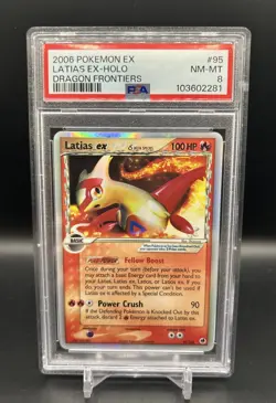 2006 Pokemon TCG Dragon Frontiers Latias Ex Holo 95/101 PSA 8 NM-Mint - Image 1