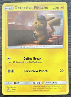 Detective Pikachu Pokemon TCG Sun & Moon Promo SM190 Holo MINT NM - Image 1