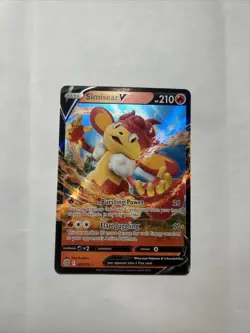 Holo Simisear V 027/172 Ultra Rare Brilliant Stars Pokemon TCG - Image 1