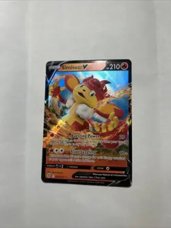 Holo Simisear V 027/172 Ultra Rare Brilliant Stars Pokemon TCG - Image 2