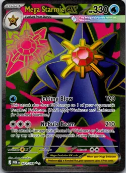 Mega Starmie ex 102/088 Ultra Rare Perfect Order Pokemon Near Mint - Image 1