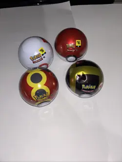 Pokemon Poke Ball Tin Unopened 4 Balls Total - Image 1