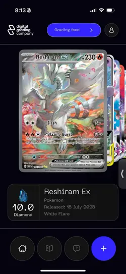 Reshiram EX SIR 166/086 White Flare 10 Contender (AI Graded) Pokemon TCG - Image 3