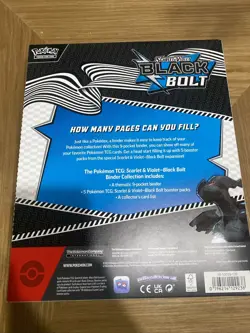 Pokemon TCG: SV10.5 Black Bolt Binder Collection Box Factory Sealed - Brand New! - Image 2