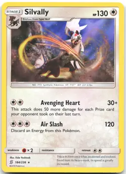Silvally 184/236 Holo Rare Unified Minds Pokemon Holo Near Mint - Image 1
