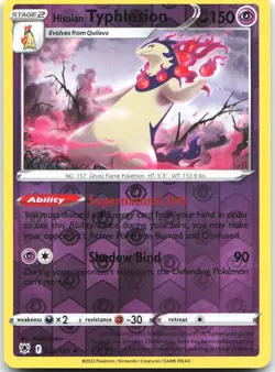 Hisuian Typhlosion 052/189 Holo Rare Astral Radiance Pokemon Reverse Holo NM - Image 1