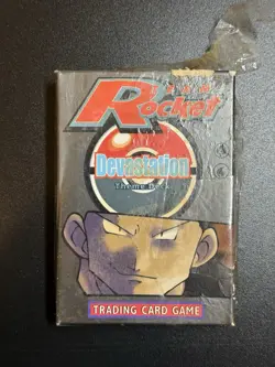 Pokemon Team Rocket Devastation Theme Deck Factory Sealed DAMAGED Box WOTC 781624924674 - Image 1