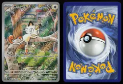 Meowth 106/094 Illustration Rare Phantasmal Flames Pokemon NM - Image 3