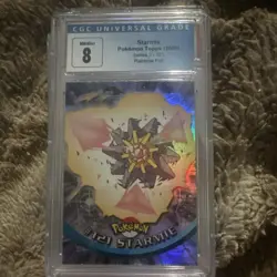 Pokemon Starmie Topps Series 3 Rainbow Foil #121 CGC 8 English 2000 - Image 1