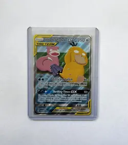 Pokemon Slowpoke & Psyduck GX Ultra Rare Full Art Holo SM-Unified Minds 218/236 - Image 1