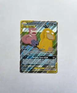 Pokemon Slowpoke & Psyduck GX Ultra Rare Full Art Holo SM-Unified Minds 218/236 - Image 2