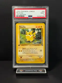 1999 Pokemon Jungle 1st Edition Pikachu #60 PSA 9 - Image 1