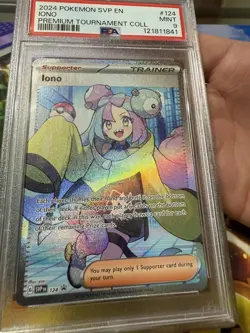 2024 Iono 124 Sv: Scarlet & Violet Promo Cards Holo PSA 9 - Image 2