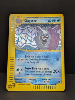 Cloyster 008/165 Expedition Base Set Holo Rare Pokemon TCG Nintendo e-reader LP - Image 3