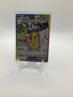 Pokemon TCG Pikachu EX Surging Sparks Ultra Rare Card 219/191 Scarlet & Violet - Image 1