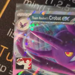 Pokemon TCG Team Rocket’s Crobat ex Prize Pack Series 8 122/182 NM Stamped - Image 2