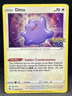 Pokemon TCG Ditto Holo 53/78 Pokemon Go - Image 1