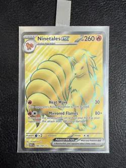 Pokemon Ninetales ex Ultra Rare 186/165 Full Art Holo Scarlet & Violet 151 - Image 3