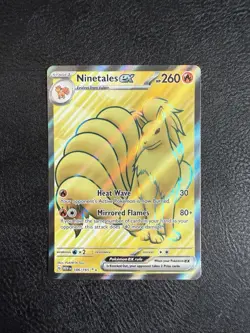 Pokemon Ninetales ex Ultra Rare 186/165 Full Art Holo Scarlet & Violet 151 - Image 4