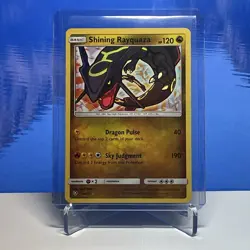 Shining Rayquaza 56/73 Pokemon 2017 Sun & Moon Shining Legends Holo - Image 1