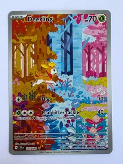 Pokemon Deerling Illustration Rare Holo Temporal Forces 165/162 - Image 1