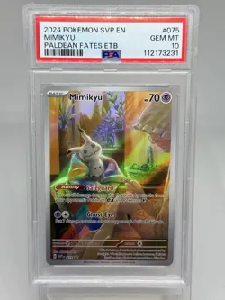 Pokemon Scarlet & Violet Mimikyu Holo Black Star Promo Paldean Fates ETB PSA 10 - Image 1