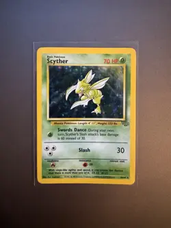 Pokemon TCG Scyther 10/64 Jungle Holo Rare Unlimited Wotc Basic 70 HP 1999 - Image 1