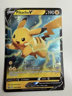 Pikachu V - SWSH063 Black Star Promo Pokemon - Image 1