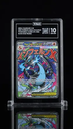 Pokemon 2025 Mega Charizard X EX Phantasmal Flames UPC Black Star Promo TAG 10 - Image 1