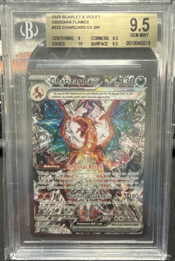 2023 Pokemon Charizard EX Obsidian Flames SIR 223/197 SV03 BGS 9.5 - Image 1