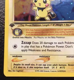 Pokemon Pichu 1st Edition Holo Rare Neo Genesis 12/111 WOTC Vintage 2000 - Image 5