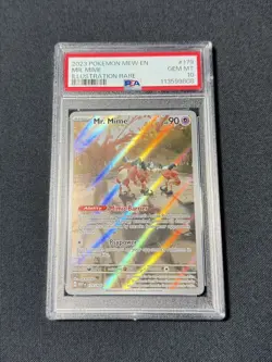 2023 POKEMON MEW EN-151 ILLUSTRATION RARE #179 MR. MIME PSA 10 - Image 1