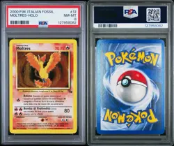 PSA 8 - Moltres - #12 Holo Fossil *Italian* Pokemon Card Population 13 - Image 3