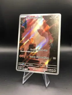 Charmander 168/165 Scarlet & Violet 151 Full Art Pokemon Card LP+ - Image 1