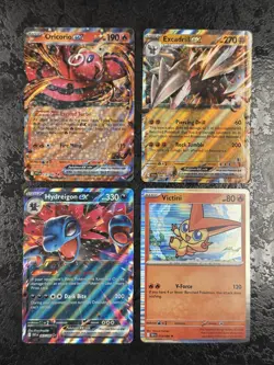 POKEMON ORICORIO EX - EXCADRILL EX - VICTINI - HYDREIGON EX CARDS (SET OF 4) - Image 1