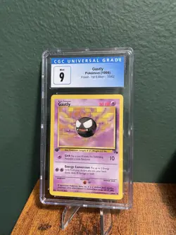 Pokemon TCG Gastly Fossil, 1st Edition Card 33/62 CGC 9 - Image 1