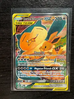 2019 Pokemon Eevee & Snorlax GX SM169 Sun and Moon Promos Tag Team Full Art NM - Image 1