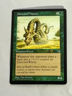 MTG Dirtcowl Wurm Tempest Prerelease Stamp Magic the Gathering - Image 1