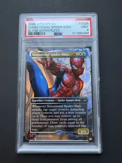 PSA 9 Sensational Spider-Man (Borderless) Marvel's Spider-Man: Eternal-Legal Reg - Image 1