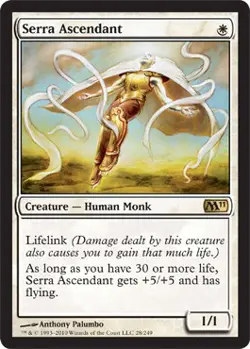 MTG Serra Ascendant, Moderate Play, English Magic 2011 - Image 1