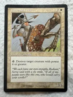 MTG - Intrepid Hero - Urza's Saga #14 - MP - Rare - EN - Reg - Image 1