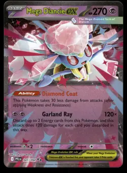 Mega Diancie ex 041/094 Double Rare Phantasmal Flames Pokemon Near Mint - Image 1