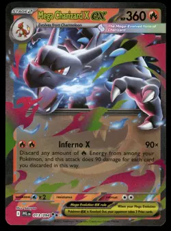 Mega Charizard X ex 013/094 Double Rare Phantasmal Flames Pokemon Near Mint - Image 1