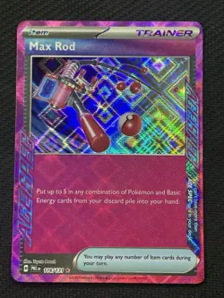 Pokemon Max Rod 116/131 Sv: Prismatic Evolutions ACE SPEC Rare Holo Card - Image 1