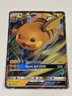 Pokemon Card TCG - Raichu GX SM213 Promo Sun & Moon Black Star Promo NM Full Art - Image 2