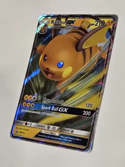 Pokemon Card TCG - Raichu GX SM213 Promo Sun & Moon Black Star Promo NM Full Art - Image 3