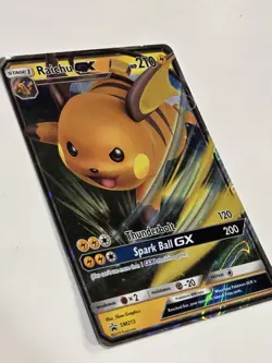 Pokemon Card TCG - Raichu GX SM213 Promo Sun & Moon Black Star Promo NM Full Art - Image 4